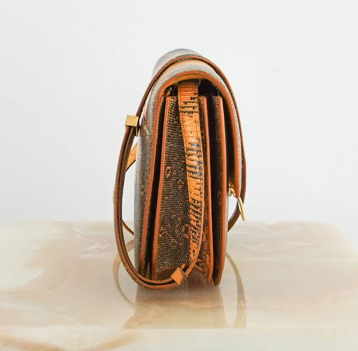 Phoebe Philo yellow lizard medium box bag RRP £5.5k