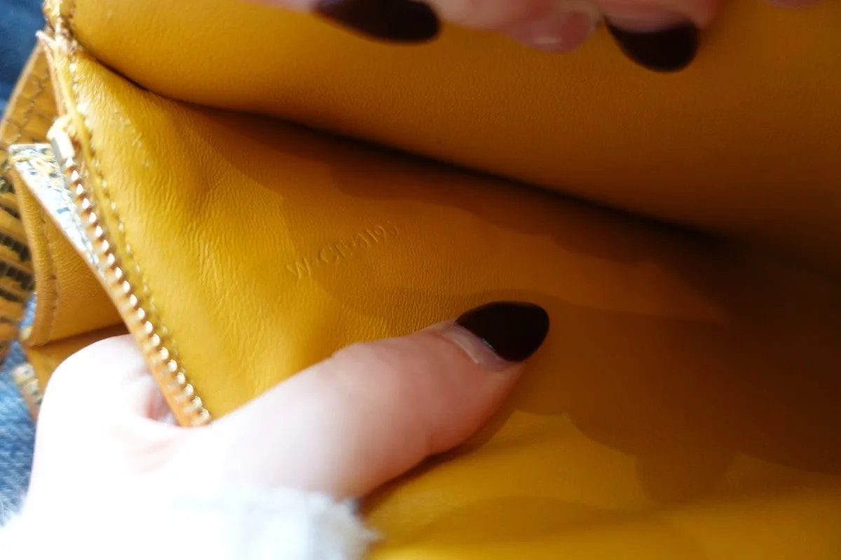 Phoebe Philo yellow lizard medium box bag RRP £5.5k