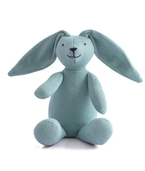 Rabbit Dull Blue 100% Cotton Knitted Stuffed Soft Toys for Babies / Kids