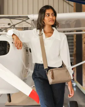 ROWIE NYLON CROSSBODY BAG COFFEE