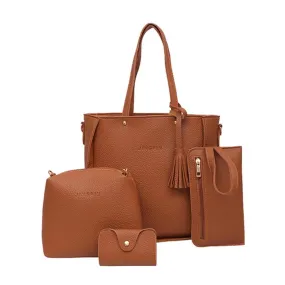 Shldybc Four Set Handbag Shoulder Bags Four Tote Bag Crossbody Wallet Bags, Summer Savings Clearance