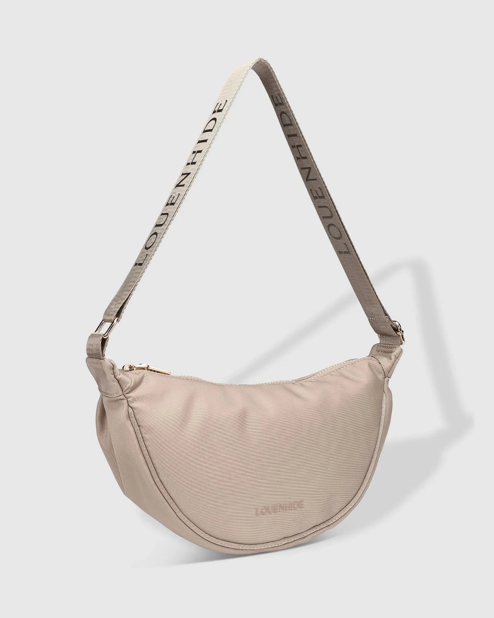 Sylvia Nylon Sling Bag in Beige