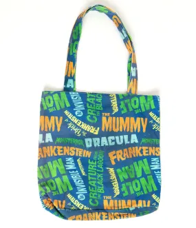 Universal Monsters x Unique Vintage Monster Movie Title Tote