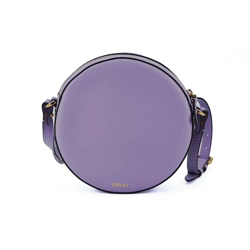 Versace Elegant Purple Round Shoulder Bag