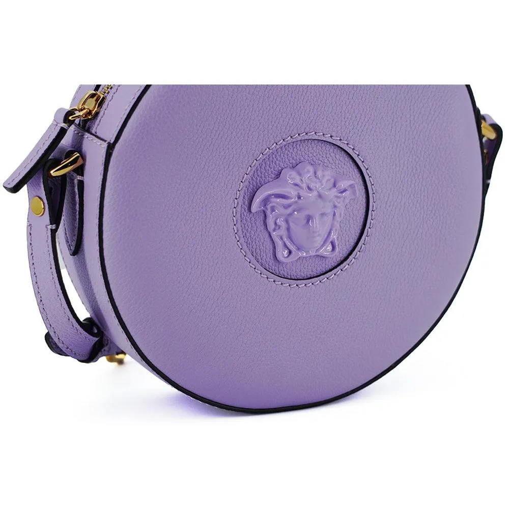 Versace Elegant Purple Round Shoulder Bag
