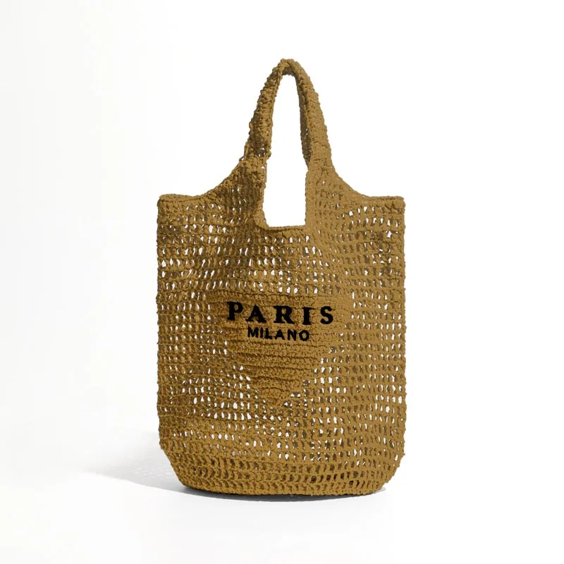 Women Plaited Raffia Straw Bag