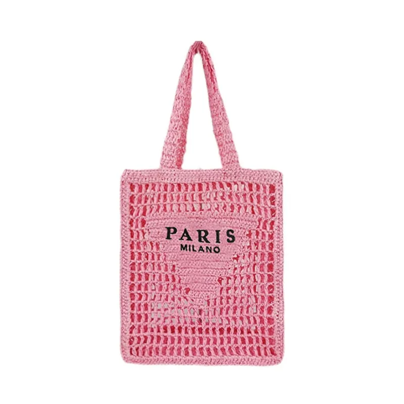 Women Plaited Raffia Straw Bag