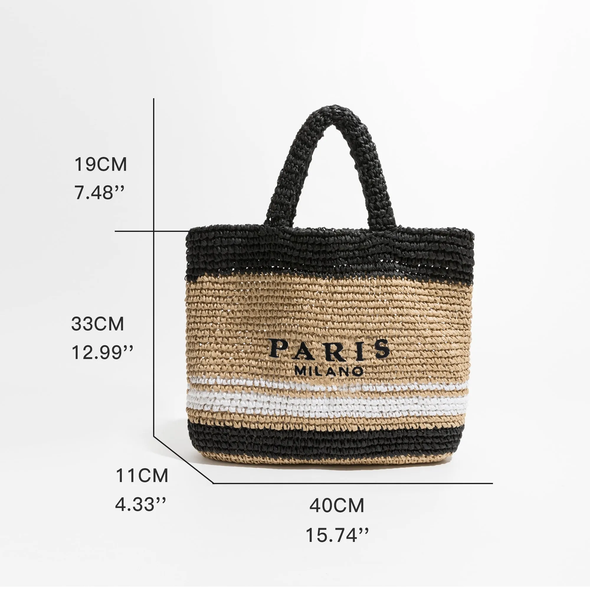 Women Plaited Raffia Straw Bag
