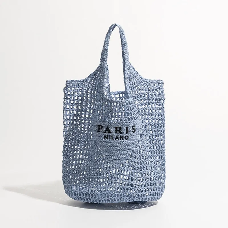 Women Plaited Raffia Straw Bag