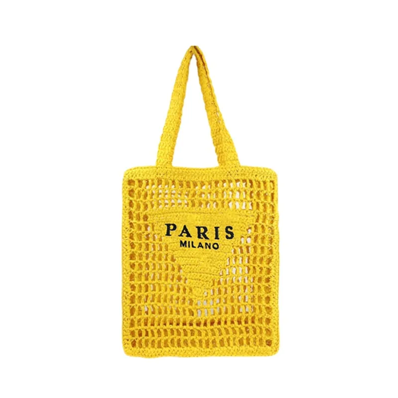 Women Plaited Raffia Straw Bag