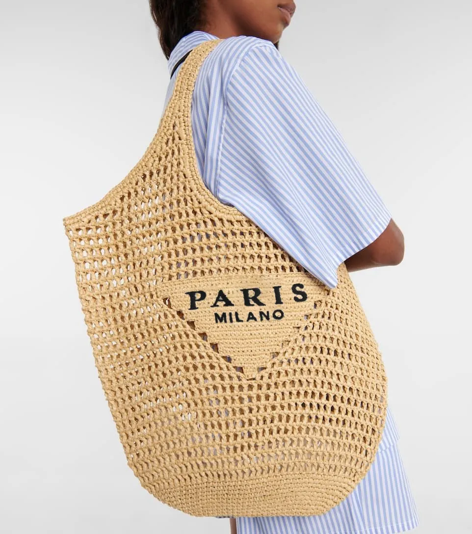Women Plaited Raffia Straw Bag
