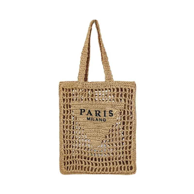 Women Plaited Raffia Straw Bag