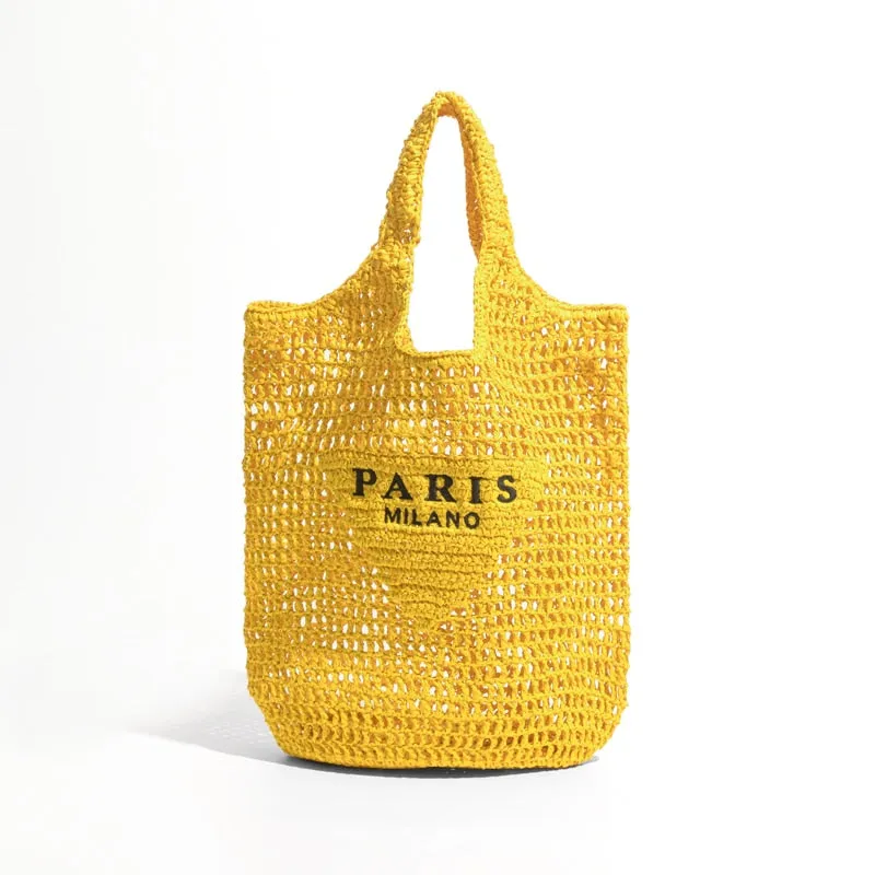 Women Plaited Raffia Straw Bag