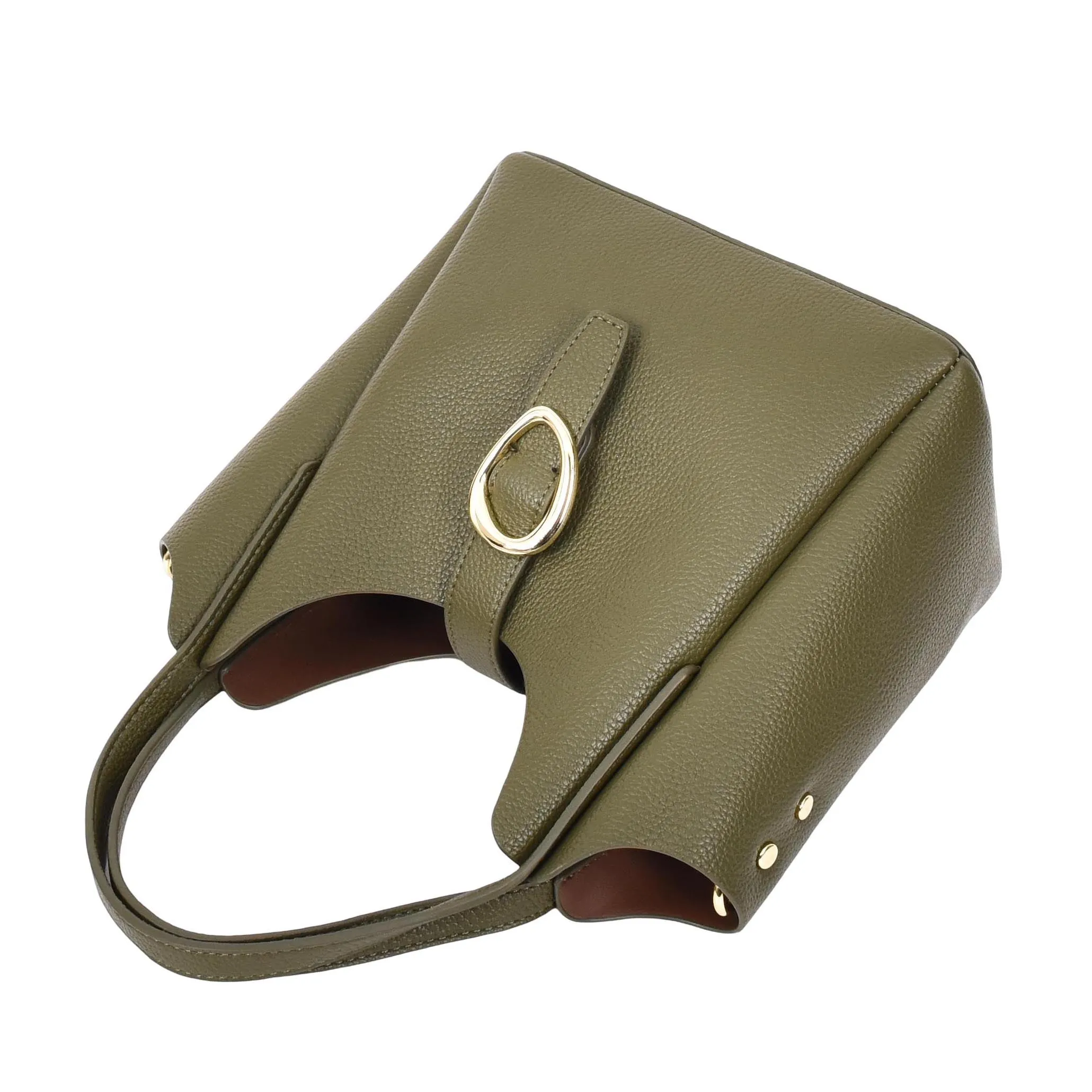Womens Faux Leather Small Handbag Jasmine Olive