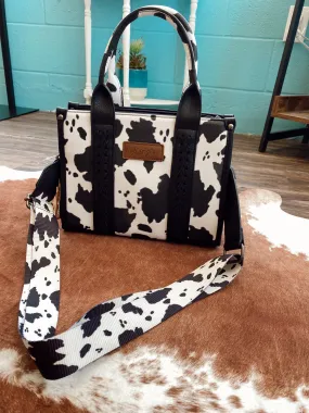 WRANGLER Concealed Cow Print Crossbody Bag