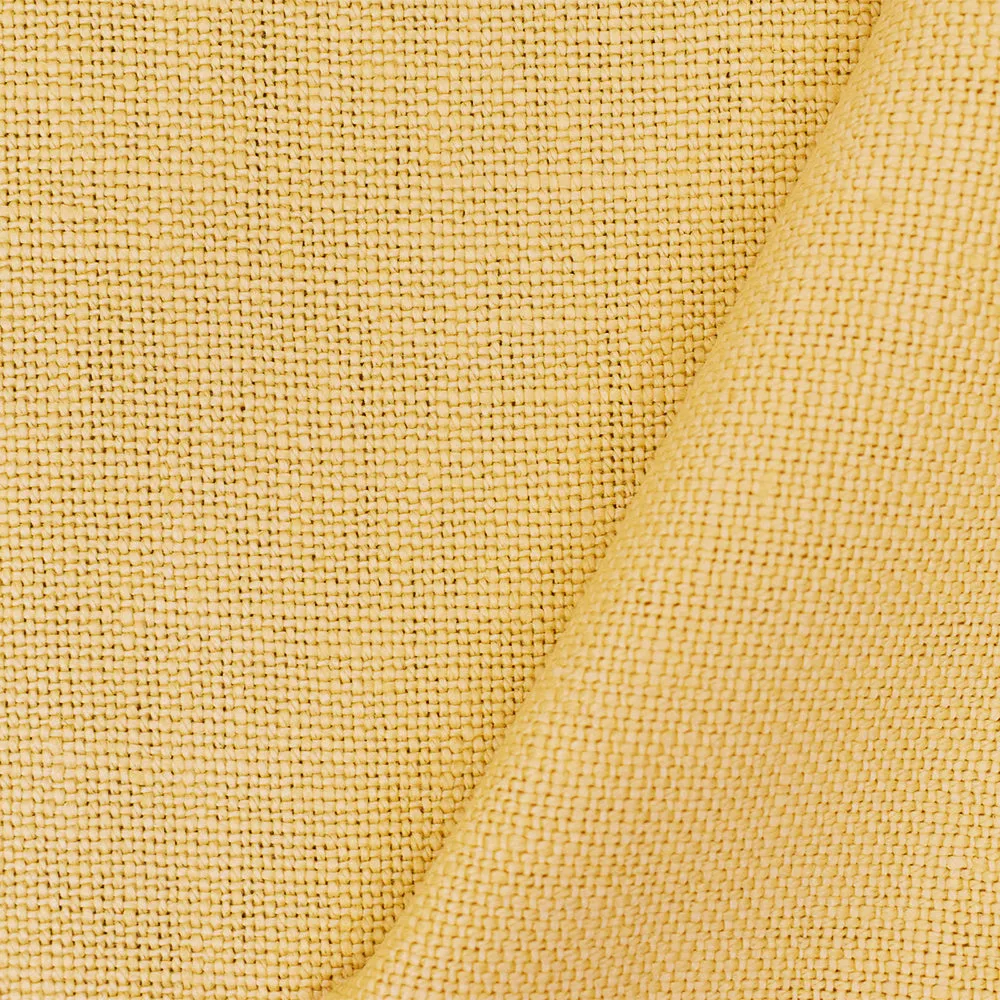 Yellow Moygashel Solid Woven Irish Linen Home Decorating Fabric