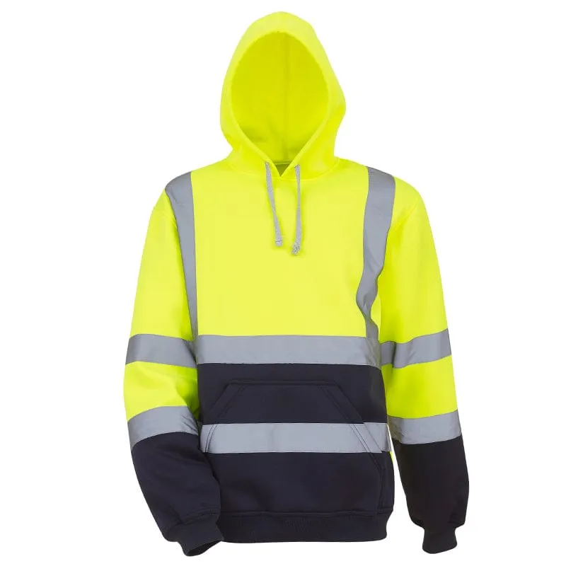 Yoko Hi-Vis Pull-Over Hoodie Sweatshirt Soft Feel
