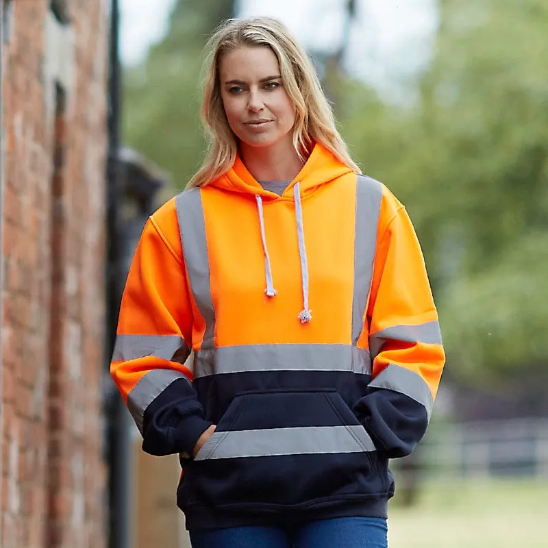 Yoko Hi-Vis Pull-Over Hoodie Sweatshirt Soft Feel