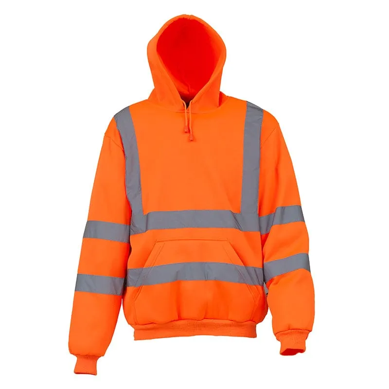 Yoko Hi-Vis Pull-Over Hoodie Sweatshirt Soft Feel