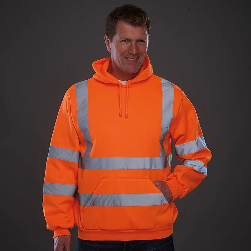Yoko Hi-Vis Pull-Over Hoodie Sweatshirt Soft Feel
