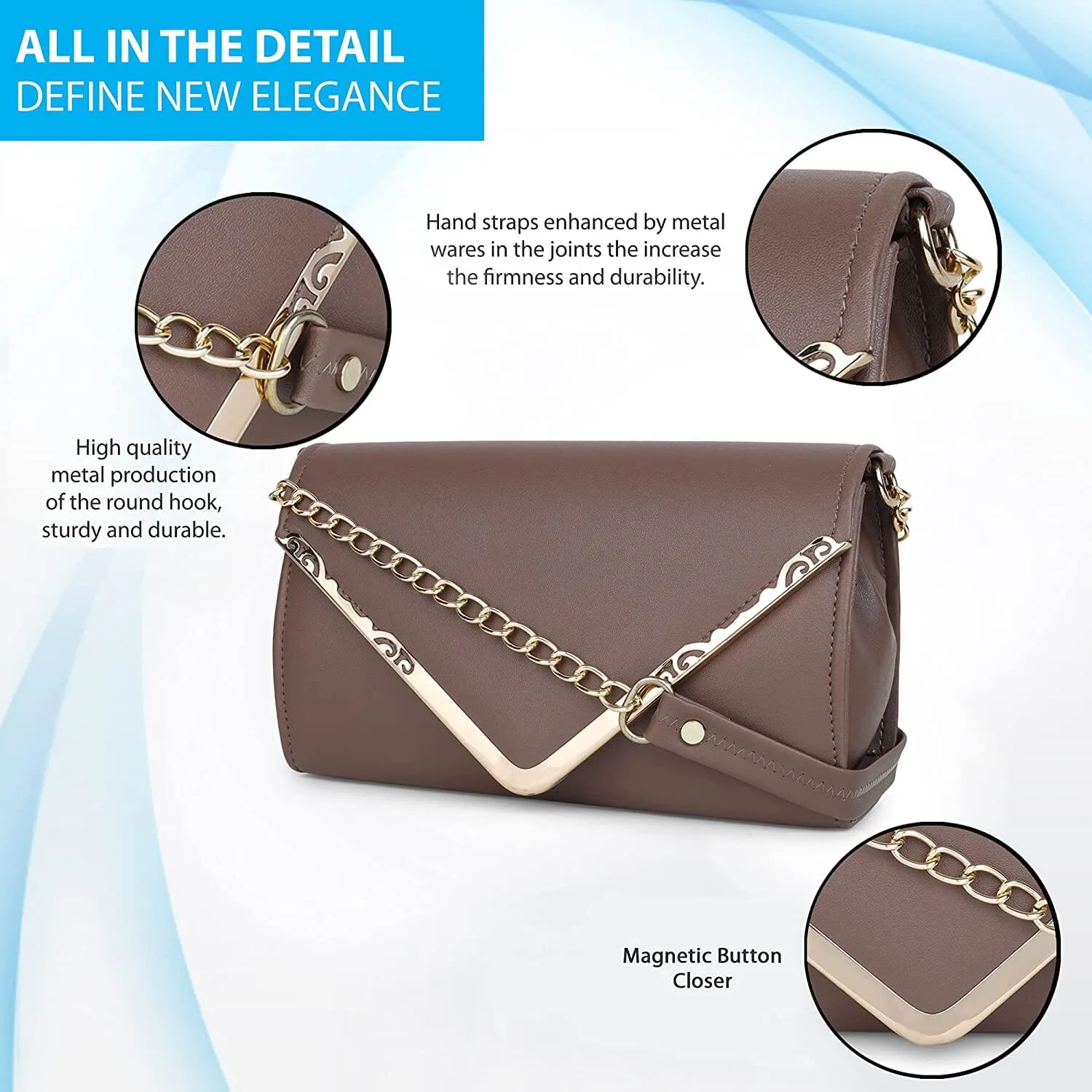 zubstore Crossbody Brown Colour Slingbag For Womens & Girls