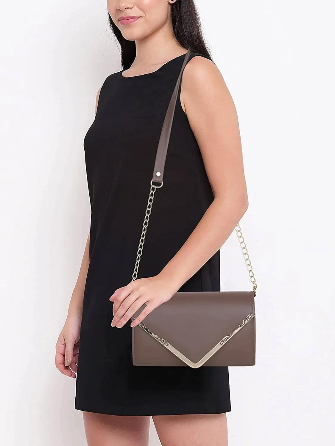zubstore Crossbody Brown Colour Slingbag For Womens & Girls